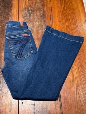 7 for all Mankind Dojo Jeans, Medium Melrose, Women's 28
